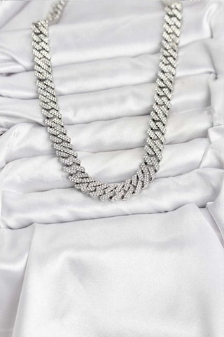 Pirinç Cuba Chain Gurmet Model Kolye Çok Renkli