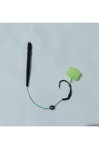 Glow Özellikli Çift Mısırlı Sazan Rig Takımı Gece Parlayan