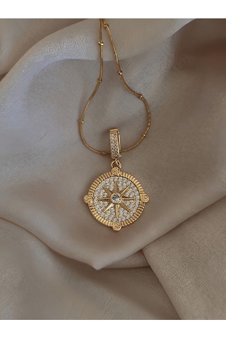 Kutup Yıldızı Kuzey Yıldızı Kolye Gold