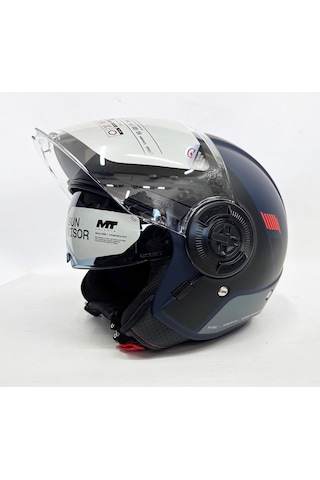 Mt Viale Sv Advance C67 Mat Renk İç Güneş Vizörlü Kask Lacivert