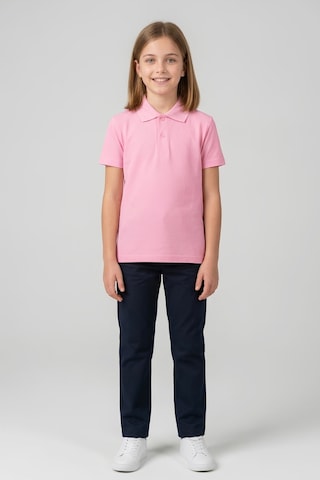 Modanino Kız Çocuk T-shirt %100 Pamuk Ve Okul Tarz 6-16 Yaş 12784mrt Pembe