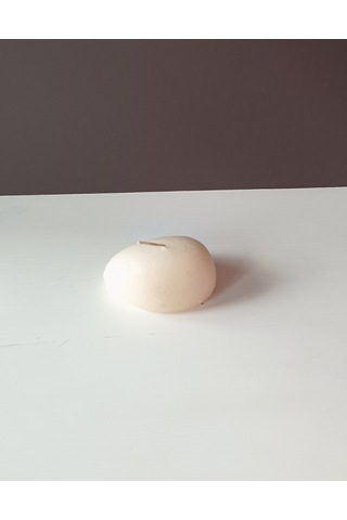 Taş Şekilli 3 Adet Küçük Mum Gri 7x5 Cm