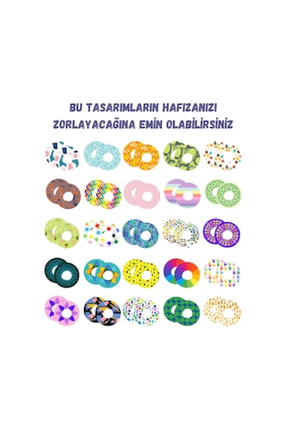 Doerkids Abstract Memory Game Eşleştirme Beceri Hafıza Oyunu 4 Farklı Kullanım