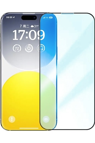 Baseus Crystalline Apple iPhone 15 Pro Max Uyumlu Anti Blue Ekran Koruyucu