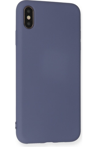 Gld-spt- Newface Apple Uyumlu iPhone Xs Max Kılıf Nano İçi Kadife Silikon - Gri,