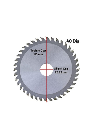 Badem10 Testere Spiral Ağaç Ahşap Sunta Kesme Testeresi 115 Mm 40 Diş 2 Adet
