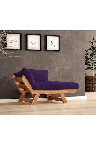 Woodesk Adalar Masif Tik-mor Renk Berjer Cpt8157-140 Mor