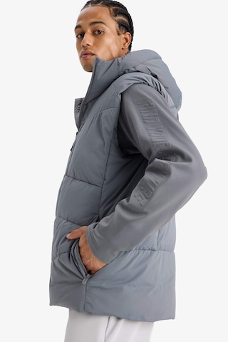 Defacto Defactofit Su İtici Regular Fit Kapüşonlu Fermuarlı Su Geçirmez Mont C6053ax25wngr311 Gri