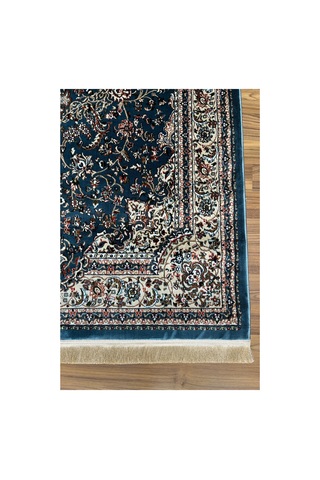 4 Metrekare - 6 Metrekare Modern Salon Ve Oturma Odası Halısı Yumuşak Doku Antialerjik Ipek Mavi 4095blueblue