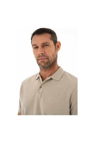 AR-MA Arma Erkek % 100 Pamuk Regular Fit Parça Boyama Polo Yaka T-shirt Y25374376001 Gri-bej G8 Gri