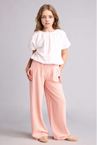Defacto Wıde Leg Geniş Paça Keten Karışımlı Pantolon Kız Çocuk H1212a826smbr74 Pembe-br74