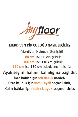 Çelik Halı Tutucu Merdiven Dip Çubuğu Siyah - Kalın / 130cm