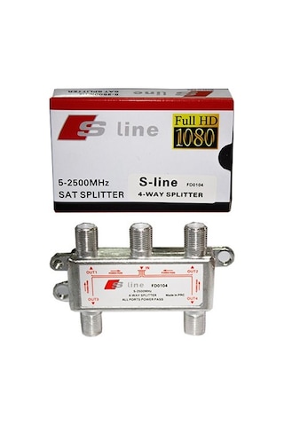 S-line FD0104  5-2500Mhz 4'lü Uydu Dağıtıcı 1/4 Splitter Uydu Sinyal Çoğaltıcı
