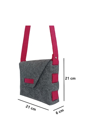 Kız Çocuk Omuz Çantası Keçe Sağlıklı Dikişsiz Etkinlik Günlük Çanta Gri