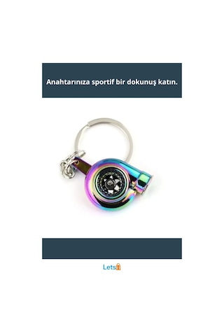 Havalı Oto Turbo Anahtarlık 9.5cm 3cm 3cm Araba Dekorasyon Çok Renkli