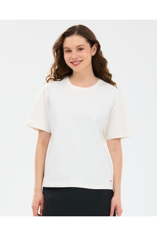 Skechers W Loose Fit T-shirt Kadın Beyaz Tshirt S2610046-3855