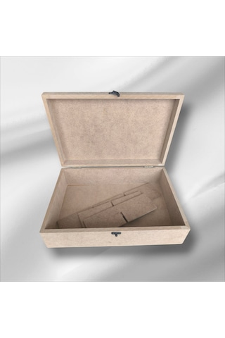 Ahşap Boyanabilir 6 Bölmeli Saat-takı-aksesuar-organizer Kutu