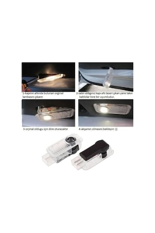 Honda Civic Fd6 2010 2011 Uyumlu Araca Özel Kapı Altı Led 3 Boyutlu Logo Lazer Işık Geçmeli Mod 2