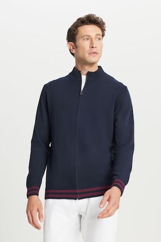 AC&Co / Altınyıldız Classics Erkek Lacı Pamuklu Standart Fit Normal Kesim Dik Yaka Triko Ceket Lacı