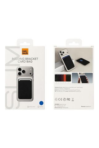 Nettech Nt-n116 Magsafe Standlı Ve Kart Gözlü Telefon Arkalığı Cüzdan Turuncu