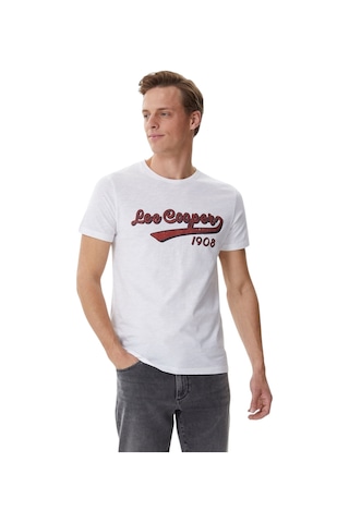 Lee Cooper Hardy Erkek O Yaka T-shirt Beyaz