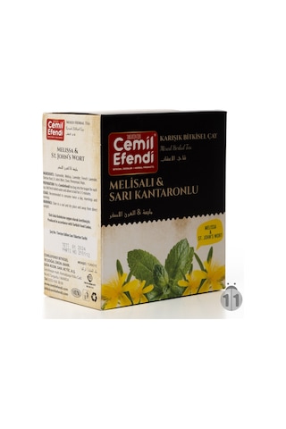 Cemil Efendi Melisa Sarı Kantaron Karışık Bitki Çayı 60'lı Süzen Poşet