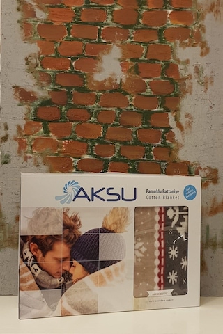 Aksu Pamuklu Battaniye Çift Kişilik- Ted- 180 X 220 Cm Karışık
