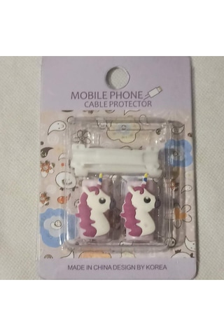 Uprotector Renkli Figürlü Telefon Şarj Kablo Koruyucu Tutacağı Cable Protector İthalatçı Garantili B