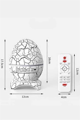 Gece Lambası Yumurta Işık Speaker Yeni Nesil Dinozor Yumurtası Görünümlü Çok Renkli