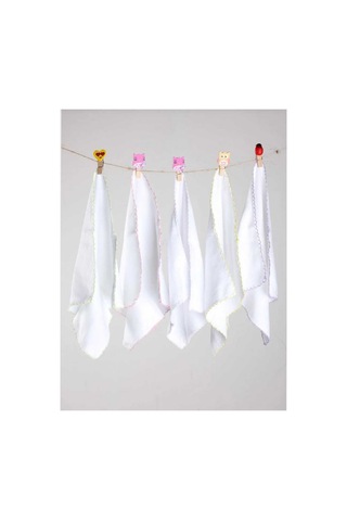 Veramoni Unisex Oyalı Bebek Ağız Mendili Ter Bezi 10lu Paket renkli