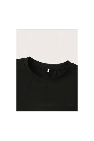 Herkesemoda Start New Detaylı Basic Erkek T-shirt Siyah