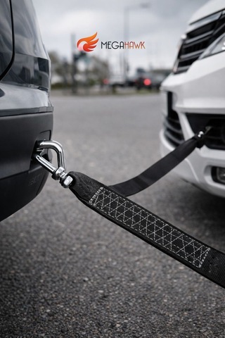 Çeki Halatı 50 Mm 3 Metre Kancalı Araç Çekme Halatı Dayanıklı Oto Çekme Kayışı