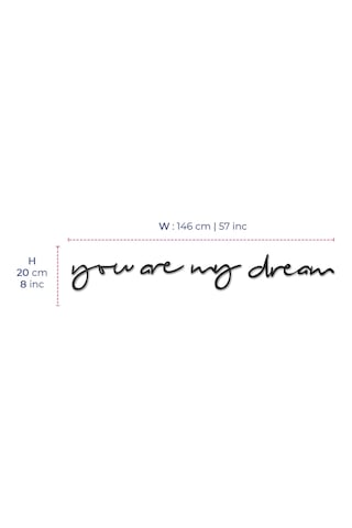 You Are My Dream Metal Duvar Yazısı - Gold