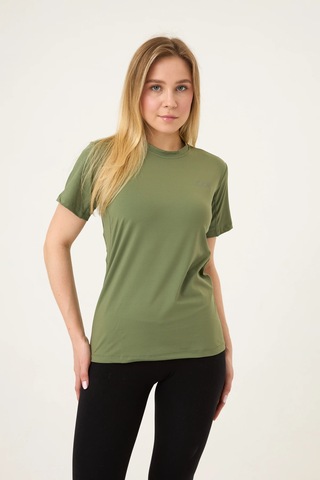Zoor Kadın Kısa Kol Compression Fitness Gym Spor Body Tshirt Yeşil