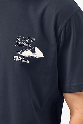 Jack Wolfskin Dıscover T M Erkek Mavi T-shirt 1809761tr-4314 Mavi