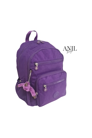 Anılbags Krinkıl Mor Kumaş Suya Dayanıklı Klinkır Sırt Çantası/laptop Mor