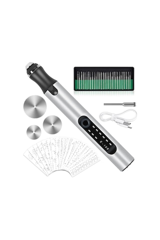 Konesam Mini El Aleti Seti - Usb Şarjlı Taş, Metal, Ahşap Gravür Ve Parlatma Makinesi 3 Hız Ayarlı