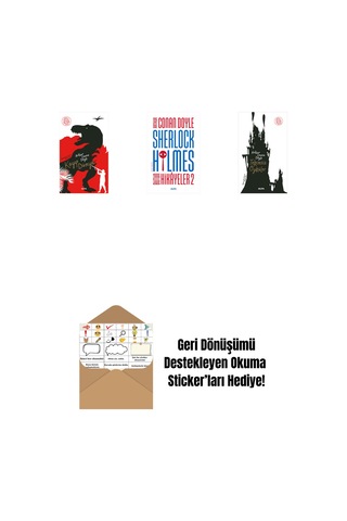 Kayıp Dünya + Sherlock Holmes - Bütün Hikayeler 2 Ciltli + Tekinsiz Öyküler + Okuma Sticker'ları