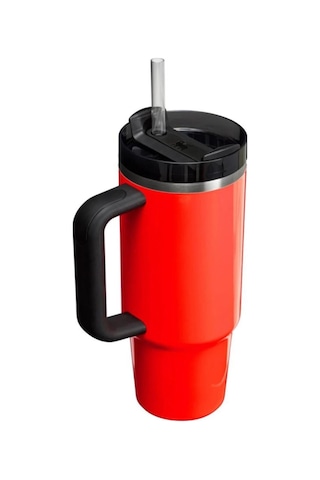 Stanley Quencher Pipetli Termos 1,18 Lt Neon Siyah-turuncu Turuncu