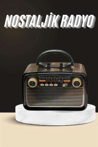 Nostaljik Radyo Bluetooth Bağlantılı Müzik Kutusu Ahşap - 4999