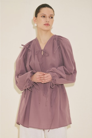 Manuka Bağlama Detaylı Tunik Pembe Ss26tnk00003-78 Pembe