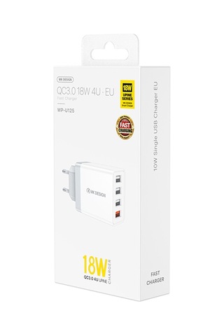 Wk Wp-u125 Youpin Serisi 18w Qc3.0 4 Usb Portları Hızlı Seyahat Şarj Cihazı, Ab Fişi Diğer