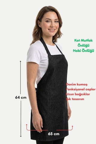 Kot Mutfak Önlüğü Siyah