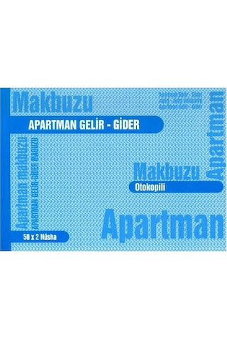 Gürmat Apartman Gelir Gider Makbuzu Otokopili 2 N-50 Sayfa 12 Adet