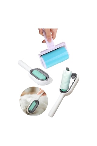 Mucit Home Su Hazneli Kedi Tüy Temizleme Fırçası Tarağı Yıkanabilir Tüy Toplayıcı Rulo Hediye