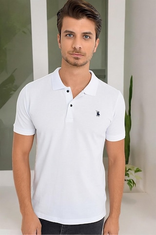 T8561 Dewberry Erkek Tshırt-açık Beyaz