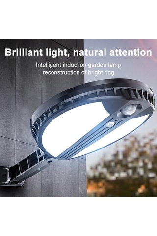 Sones 70 Led 450lm Ip65 Su Geçirmez Yuvarlak Güneş Enerjili Bahçe Lambası Gövdesi İndüksiyon Işık Sokak Lambası