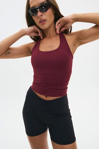 Madmext Bordo Halter Yaka Kadın Atlet Mg2680 Bordo