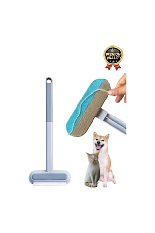 Çok Amaçlı Çift Taraflı Uzun Saplı Koltuk Halı Hijyeni Kedi Köpek Evcil Hayvan Tüy Temizleme Fırçası