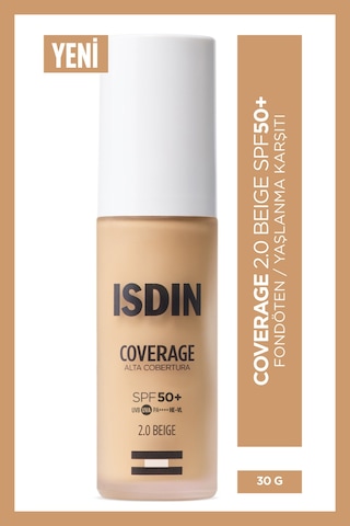 Isdın Coverage Spf 50+ Renkli Güneş Koruyucu Fondöten 30 G 2.0 Beige Isdın Coverage Spf 50+ Renkli Güneş Koruyucu Fondöten 30 G 2.0 Beige